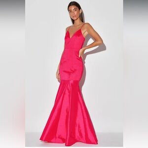 Party Has Arrived Bright Pink Mermaid Dress